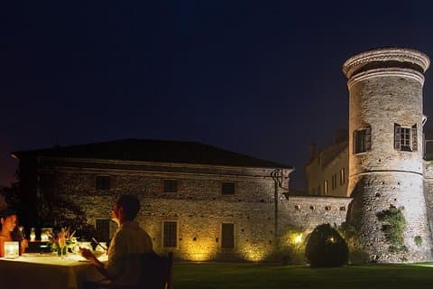 A fabulous night at a castle in Parma hillside