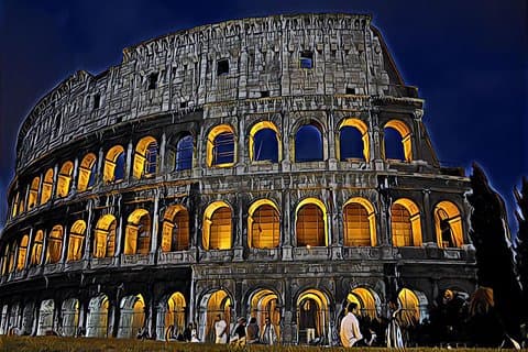 Colosseum by night