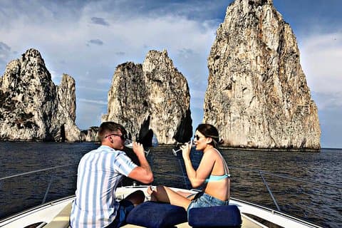 Sunset at Faraglioni rocks - unforgettable overnight stay – Capri