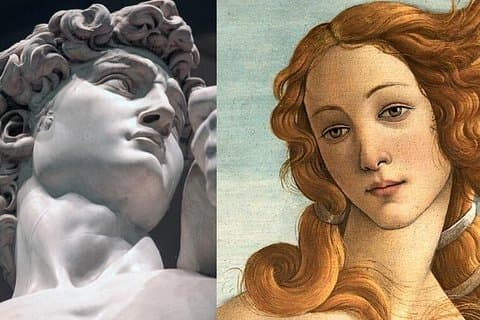 Michelangelo's David & Botticelli's Venus