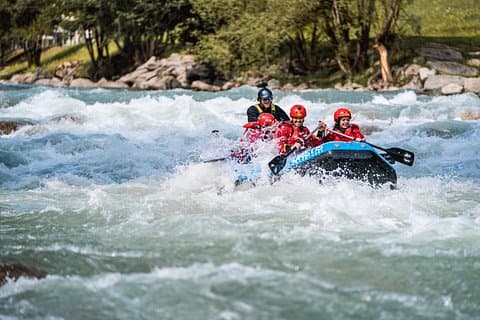 Rafting Family on the river Noce in Val di Sole - Trentino - Italy