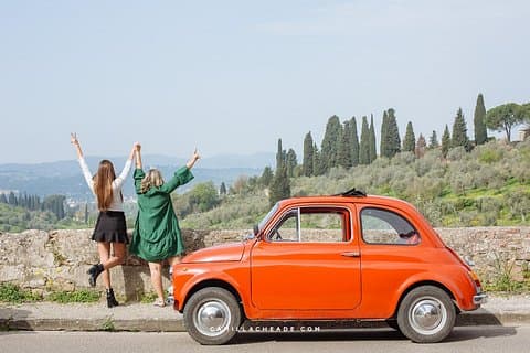 Florence Fiat 500 Wine Tour and Tuscan Lunch at Farm in Chianti