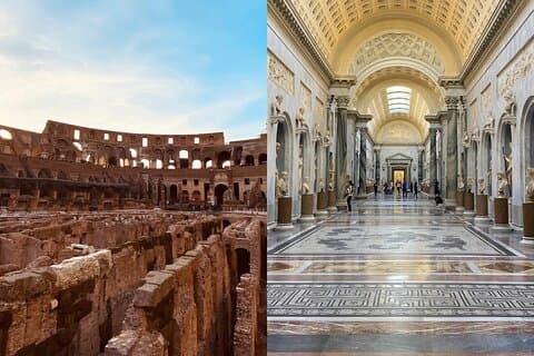 Combo Colosseum and Vatican