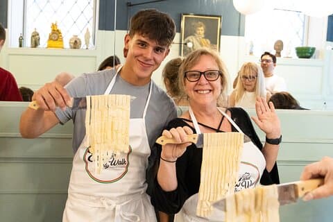 Family fun making fresh pasta!