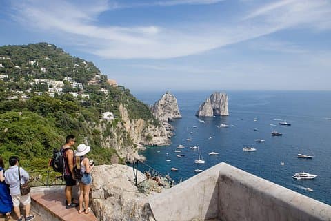 From Salerno, Amalfi & Positano: Capri Land and Sea Group Tour