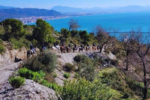 Spectacular views of the Gulf of Salerno await as you ride across panoramic paths.