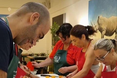Cooking together in joy