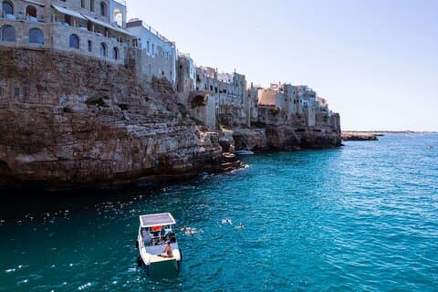 Polignano a Mare : Caves, Prosecco and Swimming Boat Tour