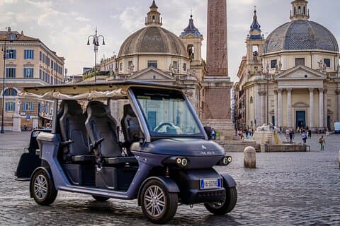 Private Golf Cart Tour of Rome with Wine Tasting & Hotel Pick-Up