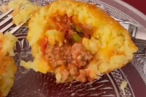 Arancina with meat
