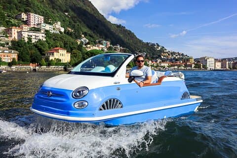Private Fiat 500 Boat Tour in Lake Como