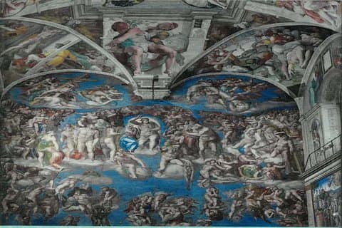 The Sistine Chapel is famous for Michelangelo’s stunning ceiling and Last Judgment frescoes.