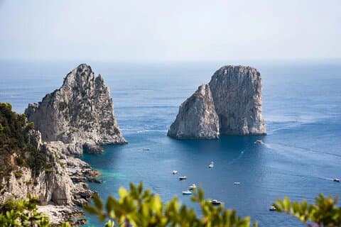 Capri 3 Hour Shared Boat Tour with Swimming and Snacks