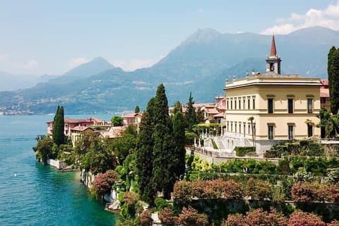 Entrance to the gardens of Villa Cipressi in Varenna on Lake Como