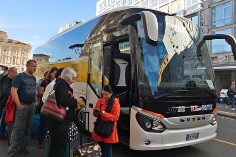 Fiumicino Airport FCO Bus to Rome Vatican and Termini Stops