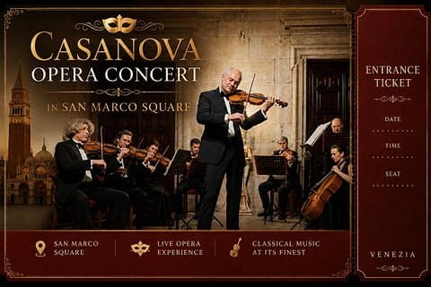 Casanova Opera Concert in San Marco Square Ticket