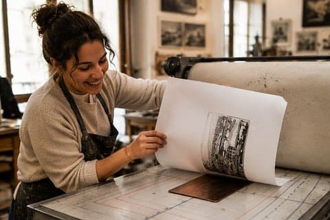 Etching Workshop Experience with Local Craftsman in Florence