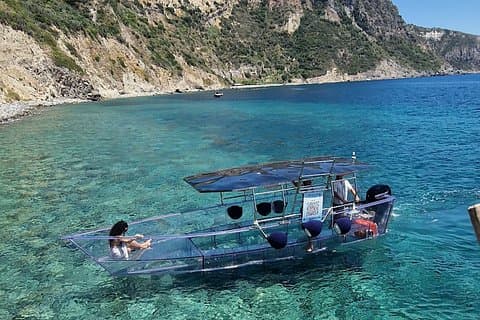 Ischia The Green Cave with Miramar the Transparent boat