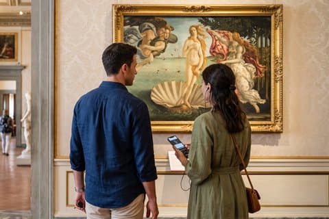 Uffizi Gallery Reserved Entry Ticket with Audio Guide App