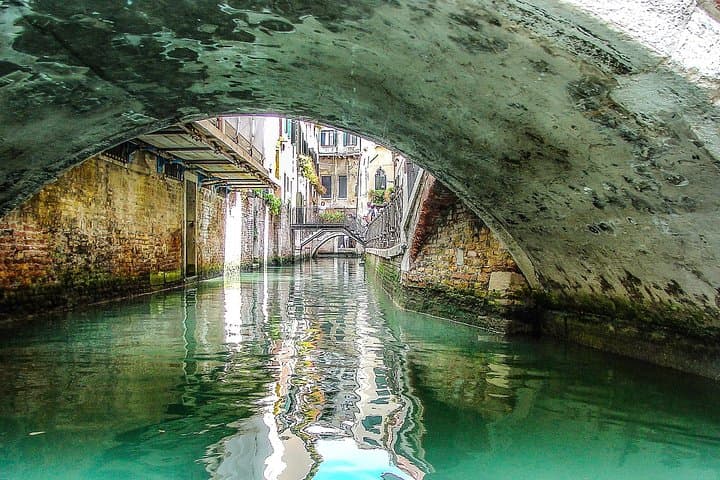 Under a venetian bridge