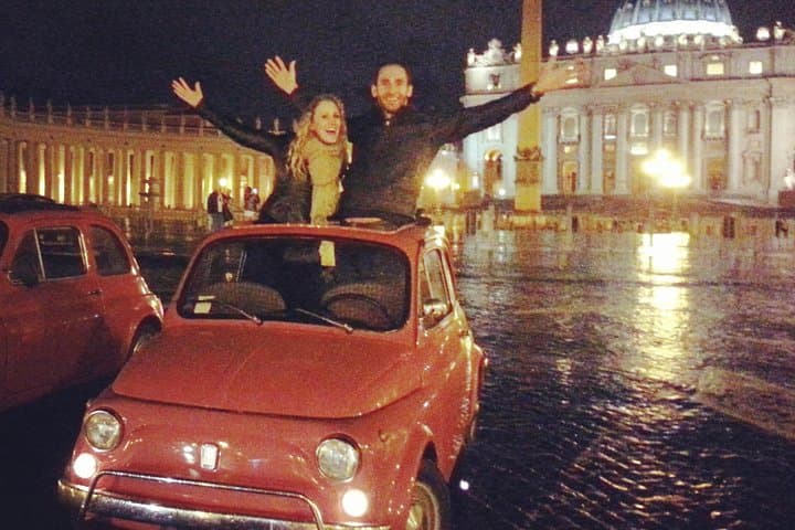 FIAT 500 night tour in Rome, 500% romantic!