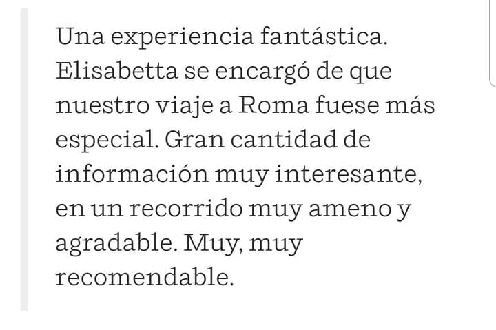 Visita guiada Coliseo. Comentario