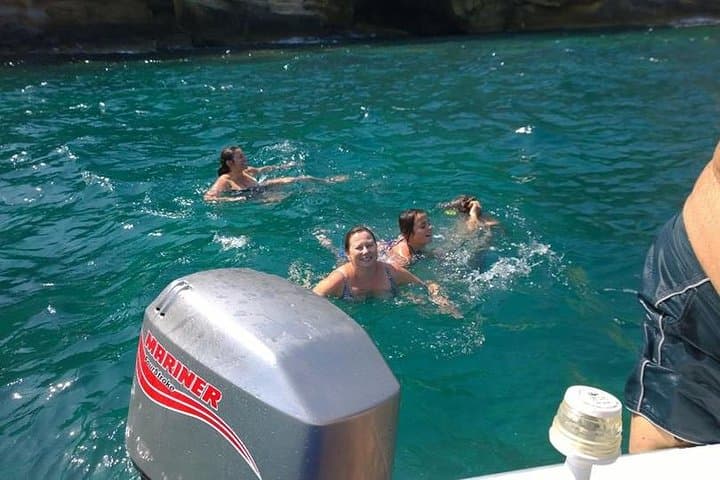 Our guests swim