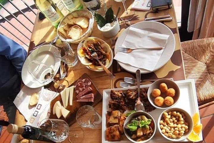 Food and wine at Etna winery