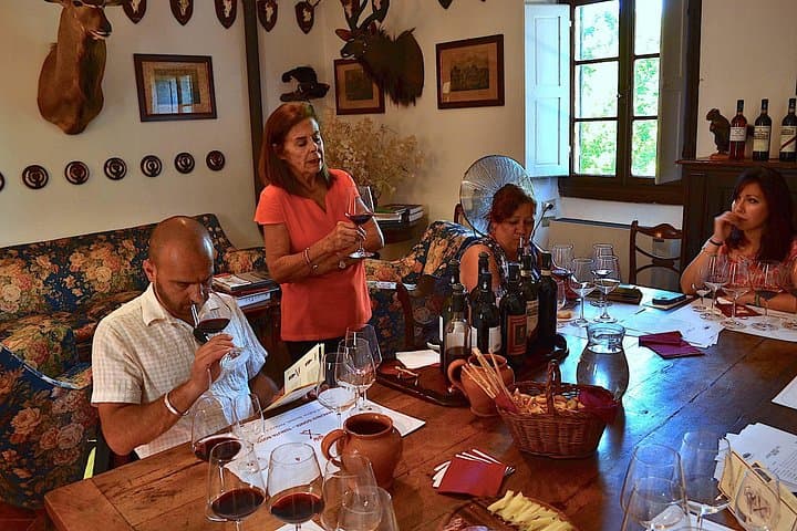 Wine tasting in the historic cellar