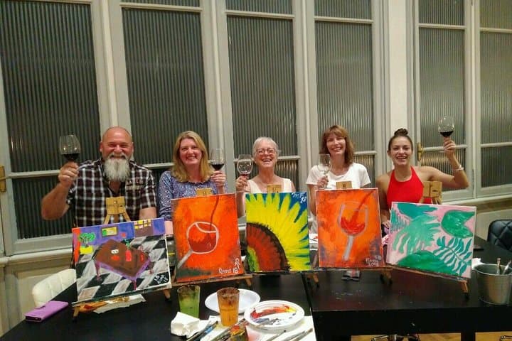 Paint & Sip in a 17th-Century Palazzo with Wine & Pizza