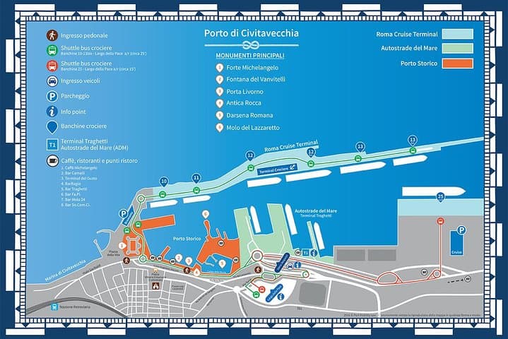 Transfer from Civitavecchia port (for Rome and Rome airports and vice versa)