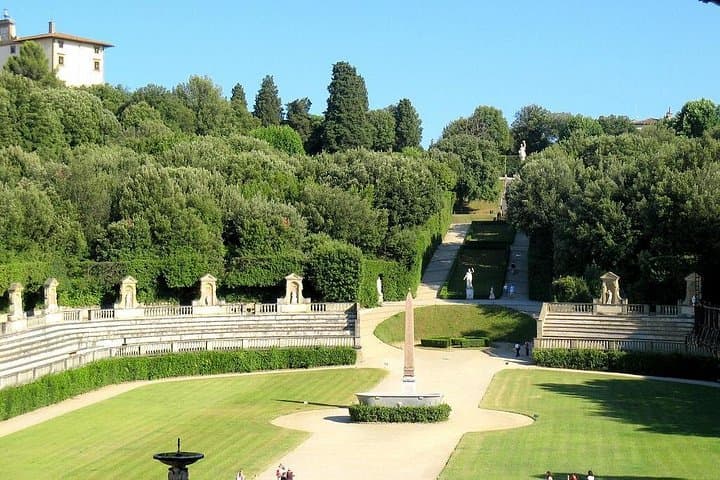 View of Boboli Gardens from Pitti Palace.