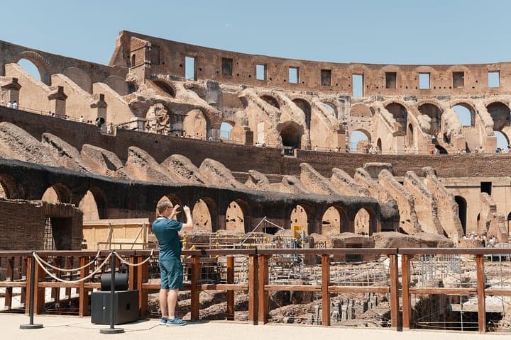 Stand on the reconstructed arena floor like a gladiator