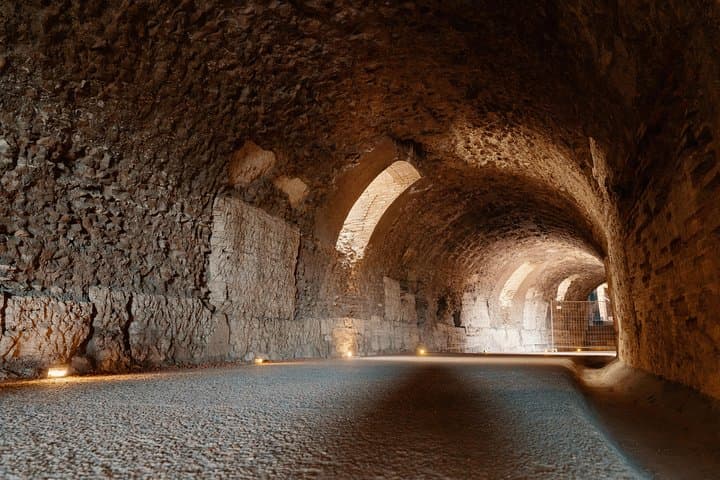 Admire the evocative tunnels of the Colosseum Underground