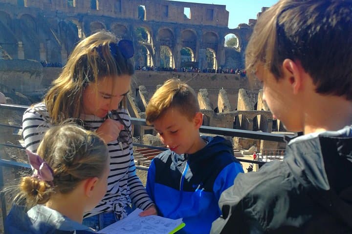 Kids fully engaged within the Colosseum