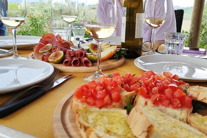 Local appetisers with our own wines