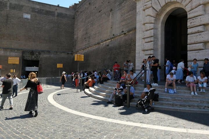 Vatican Museum and entrance to the Sistine Chapel.