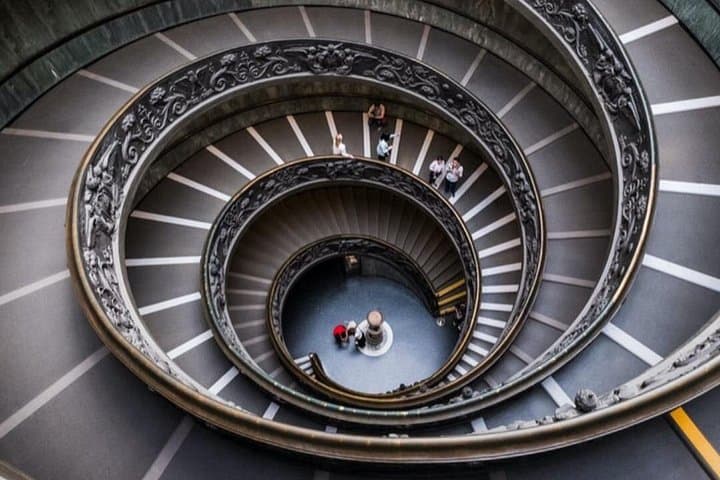 The Spiral Staircase, leading to the exit of the Museums.