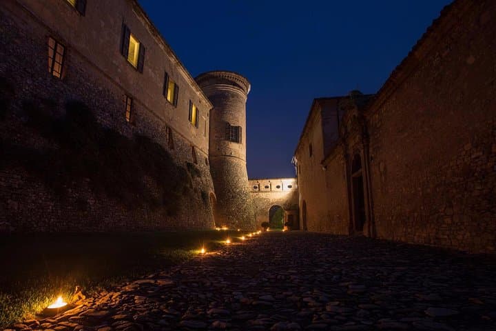 A fabulous night at a castle in Parma hillside