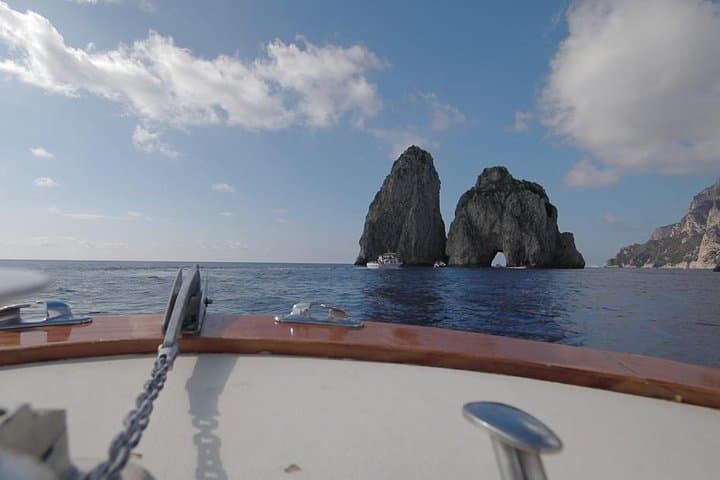 In front of the Faraglioni rocks