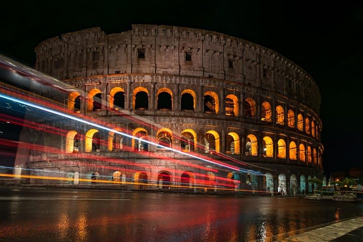 Colosseum lit up