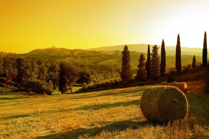 Sunset near San Gimignano