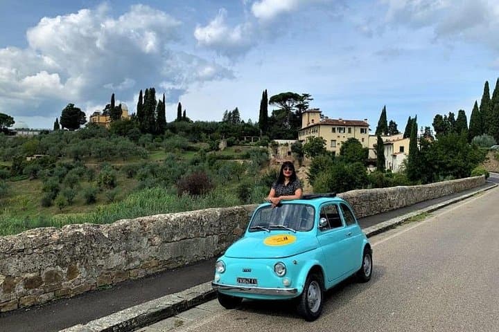 Florence Fiat 500 Wine Tour and Tuscan Lunch at Farm in Chianti
