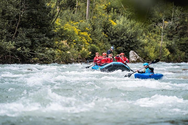 Rafting Family on the river Noce in Val di Sole - Trentino - Italy