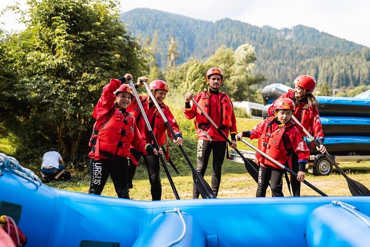 Rafting Family on the river Noce in Val di Sole - Trentino - Italy