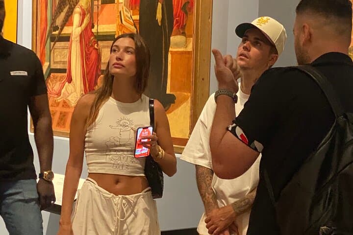 With Justin Bieber
