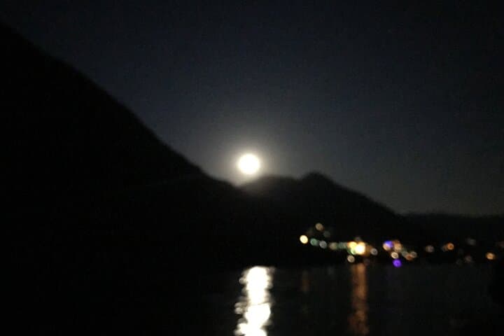 At night