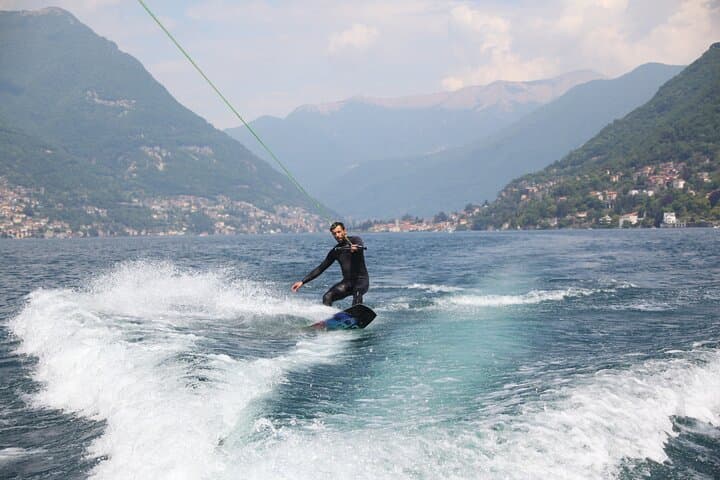 Wakeboard and Wakesurf on Lake Como with Mastercraft Boat