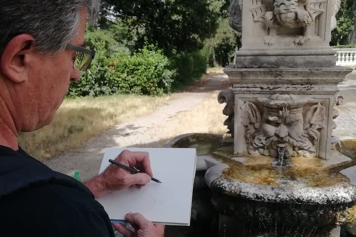 Watercolor at Villa Borghese