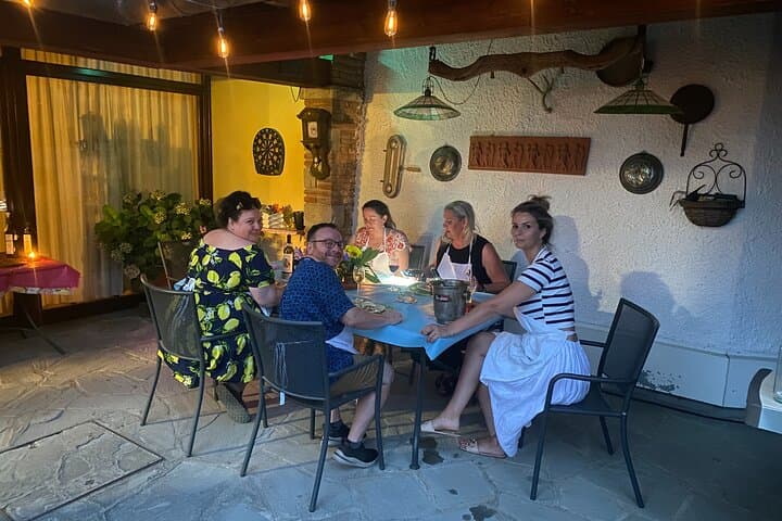 Typical Tuscan family dinner in a Villa near Cortona